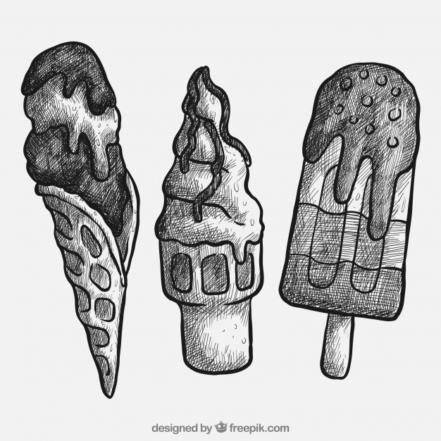 626x626 Ice Cream Sketches Vector Free Download - Sketch Ice Cream