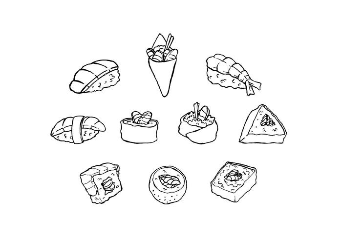 700x490 Free Japanese Food Sketch Icon Vector - Sketch Icon Vector