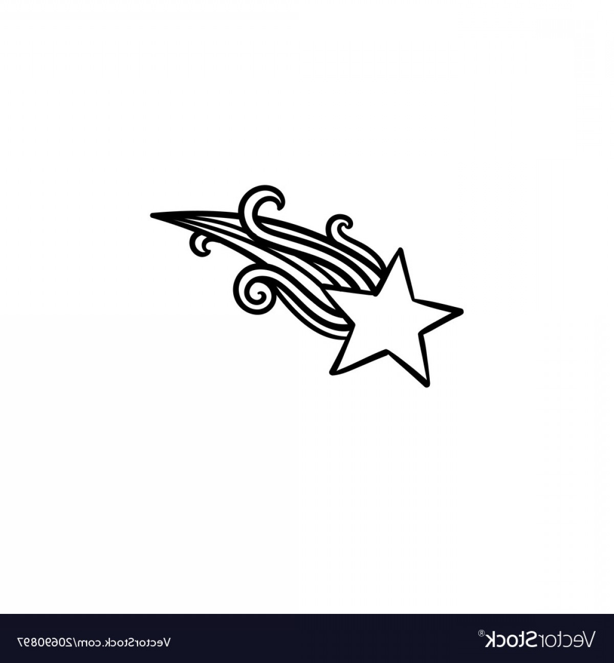 1200x1296 Shooting Star Hand Drawn Sketch Icon Vector Shopatcloth - Sketch Icon Vector
