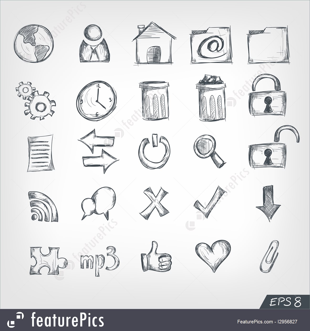 1300x1392 Illustration Of Sketch Icon Set - Sketch Icons