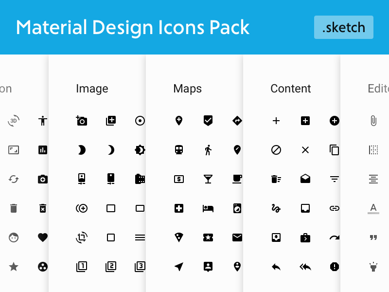 800x600 Material Design Icons Pack Freebie - Sketch Icons