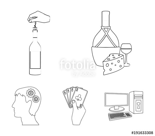 500x438 Bottle, A Glass Of Wine And Cheese, Clogging With A Corkscrew And - Sketch Idea Generator