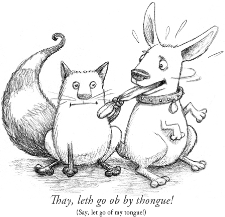 449x432 Cat Got Your Tongue Sketched Out - Sketch Idioms