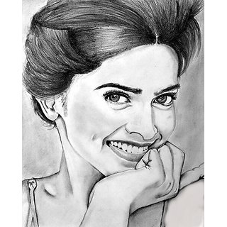 320x320 Shop Deepika Padukone Pencil Shading Sketch Online - Sketch Images