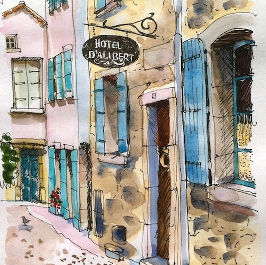 543x542 French Cafe Sketch - Sketch In French