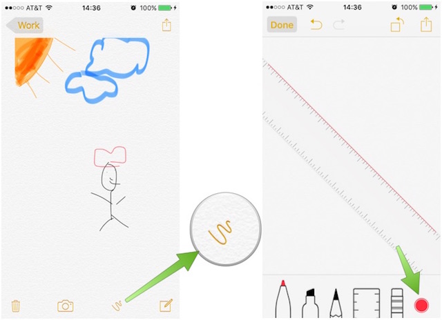 640x464 How To Use The New Features In Ios 9 Notes App - Sketch In Notes Mac