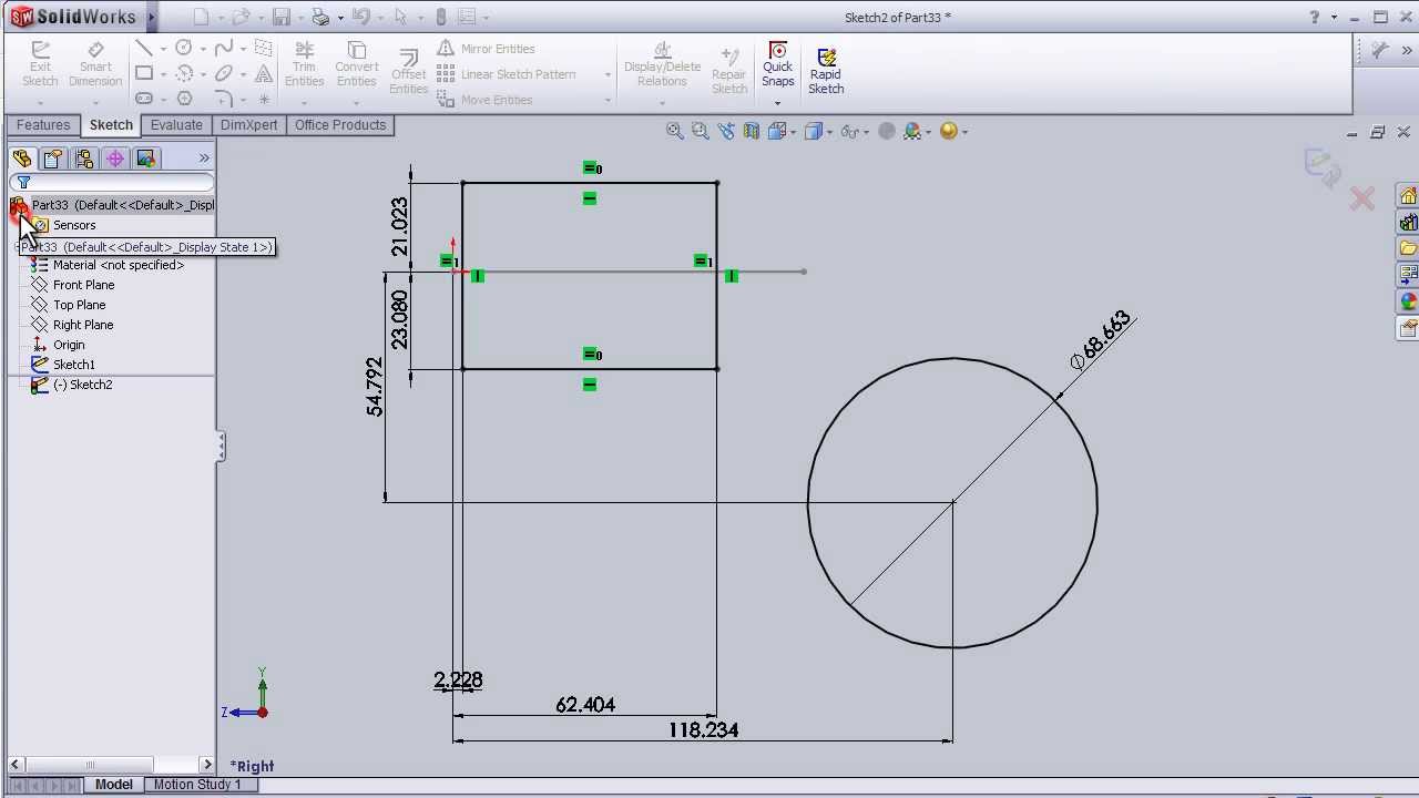 1280x720 27 Solidworks Sketch Tutorial Fully Define Sketch Tool - Sketch In Solidworks