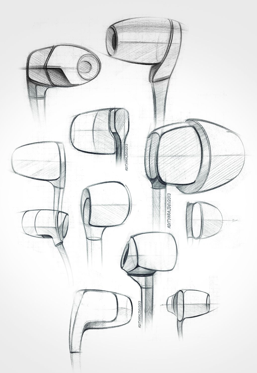 1034x1500 Earphones Earplugs Sketch Exploration Quick Doodles In - Sketch Industrial Design