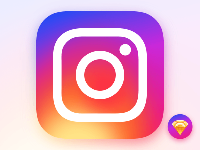 800x600 Instagram Logo Freebie - Sketch Instagram