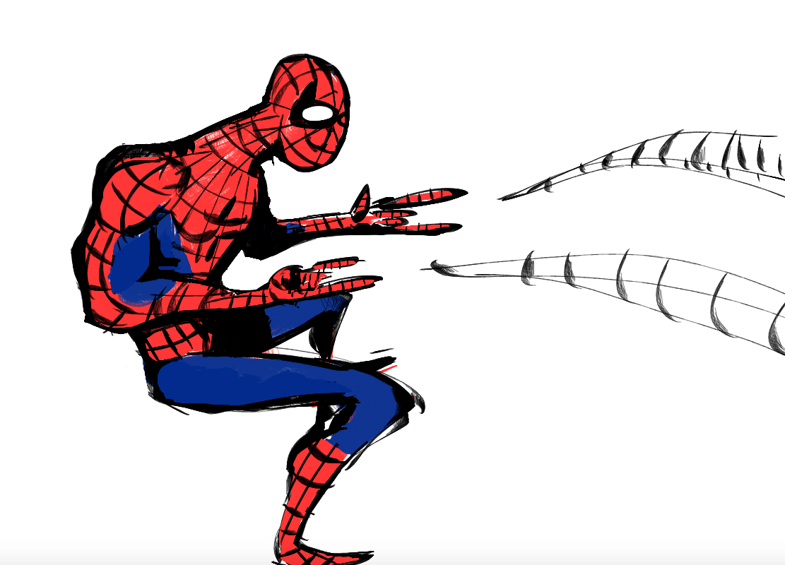 1111x800 Spider Man - Sketch Io