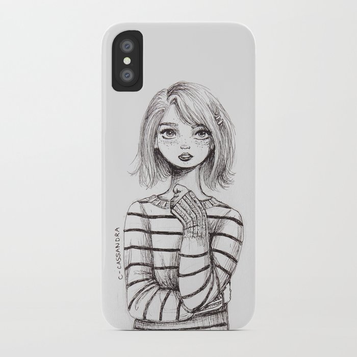 700x700 Girl Sketch Iphone Case By Ccassandra Society6 - Sketch Iphone Case