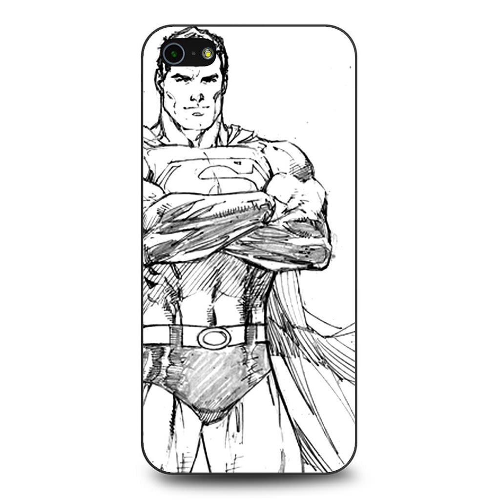 1024x1024 Comics Superman Simple Pencil Sketch Iphone 55sse Case - Sketch Iphone Case