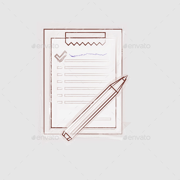 590x590 Sketch Illustration Of Clipboard For Outsource By Yershovoleksandr - Sketch It Clipboard