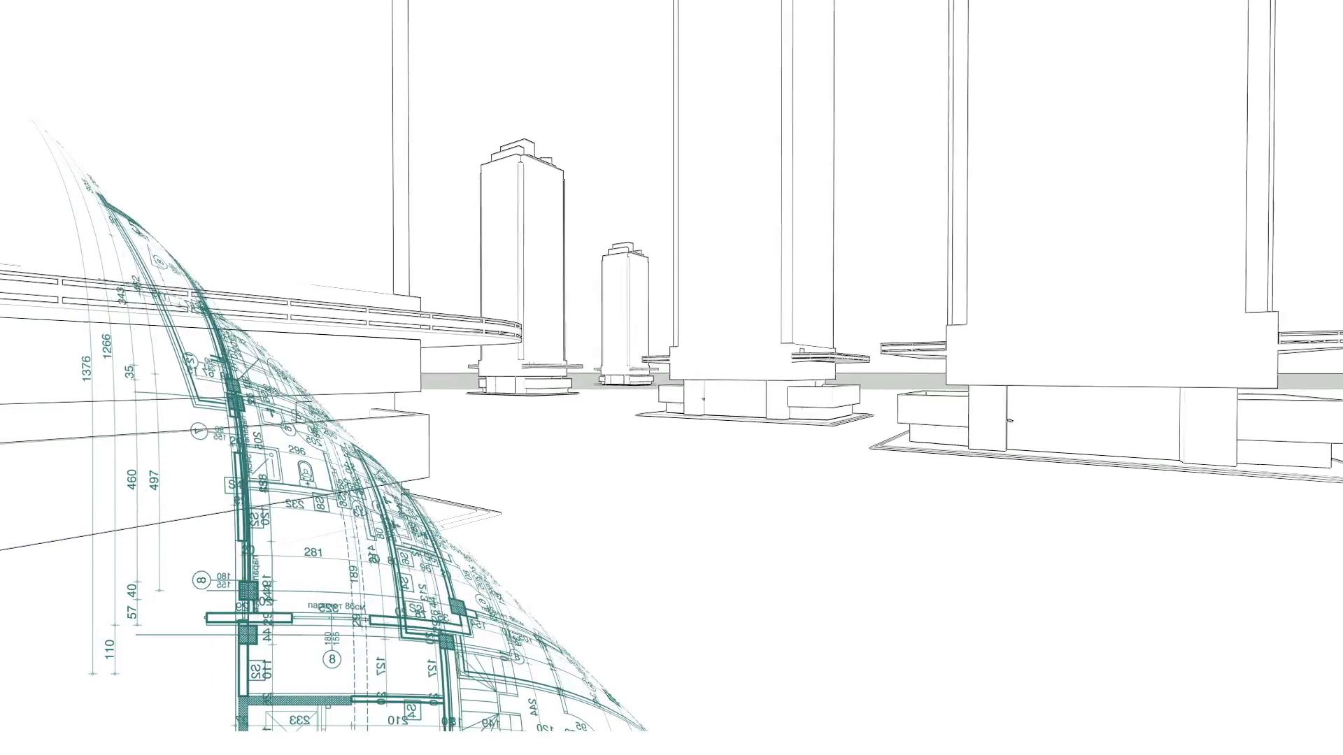 1920x1080 Abstract Architecture Background Blueprint House Plan With Sketch - Sketch It House