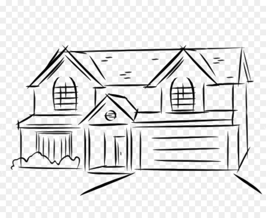 900x740 Drawing Line Art House Sketch - Sketch It House