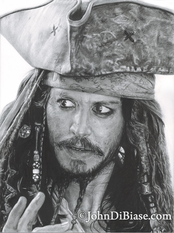 700x936 Pencil Drawing Of Johnny Depp As Captain Jack Sparrow - Sketch Jack Sparrow