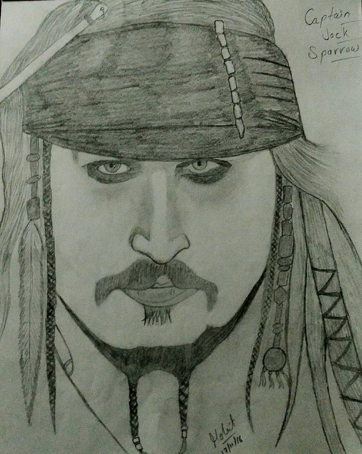 719x900 Captain Jack Sparrow Drawing By Mohit Khambra - Sketch Jack Sparrow