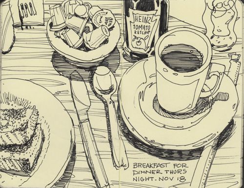 500x386 Graham Smith Illustration Blog Restaurant Sketchbook - Sketch Journal Blog