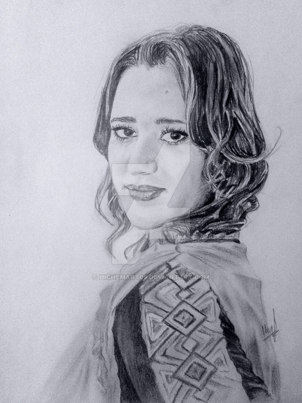 600x802 Portrait Pencil Miss Kabyle 2017 By Hichemart09 - Sketch Kabyle