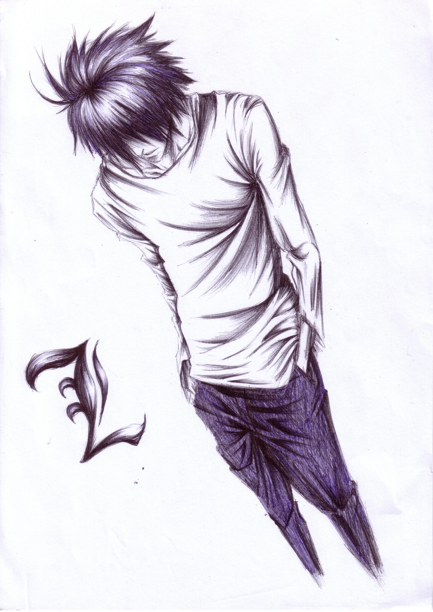 1414x2000 L Lawliet - Sketch L