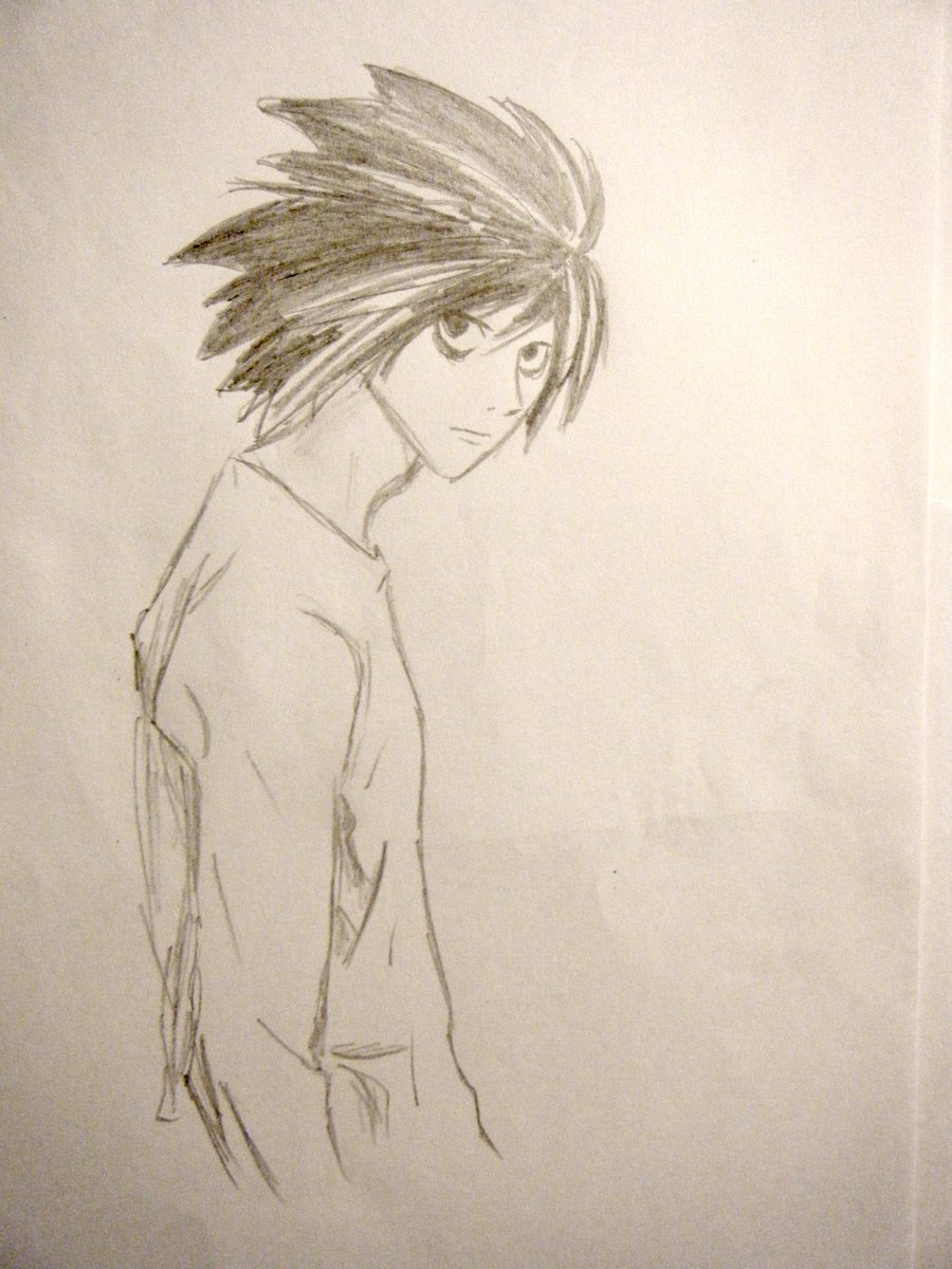 900x1200 Death Note L Sketch By Lemon Yelloww - Sketch L