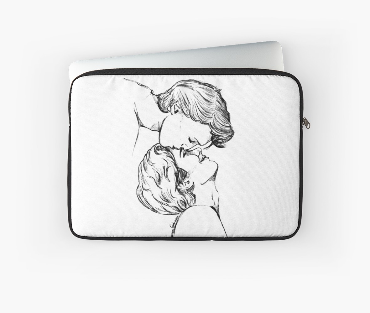 1181x999 Isak And Even Skam Kisses Sketch Laptop Sleeves By Carolam - Sketch Laptop