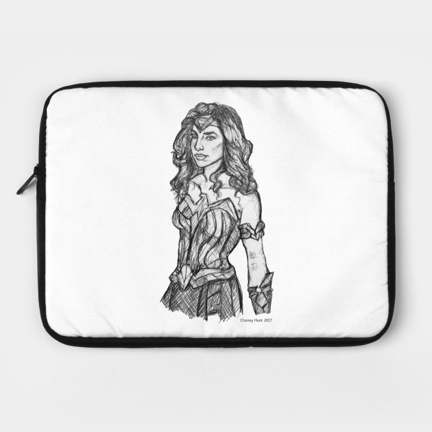 630x630 Wonder Woman Sketch - Sketch Laptop
