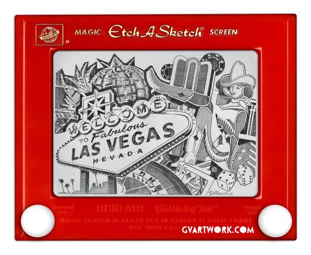 630x516 Las Vegas Etch A Sketch Print Gv Art And Design - Sketch Las Vegas