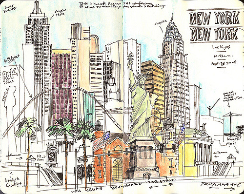 500x398 Nynyvegas090908h The New York New York Hotel Casino In - Sketch Las Vegas