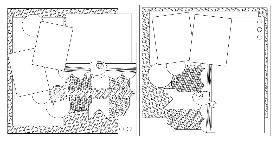 1065x551 The Scrapoholic Layout Sketch {2016} - Sketch Layout