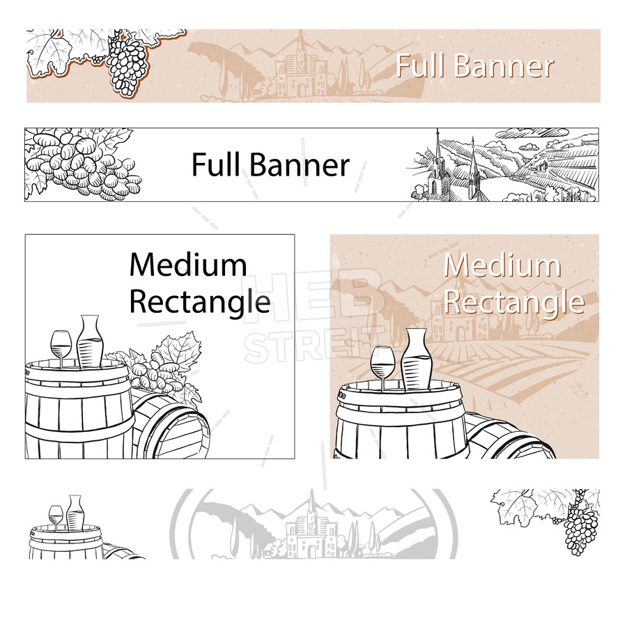 900x900 Vineyard Travel Sketch Online Banner Layout Hebstreits - Sketch Layout