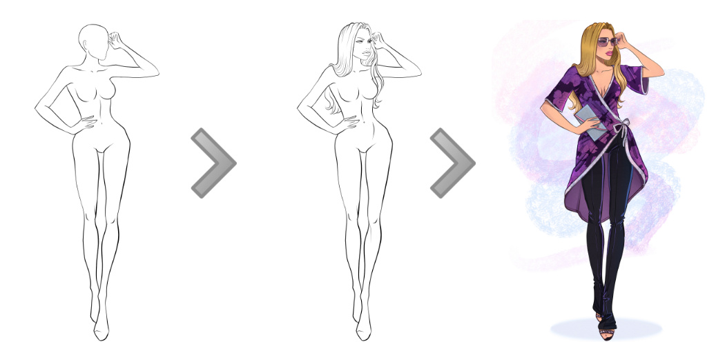 1050x525 Download Free Fashion Templates I Draw Fashion - Sketch Like A Fashion Designer