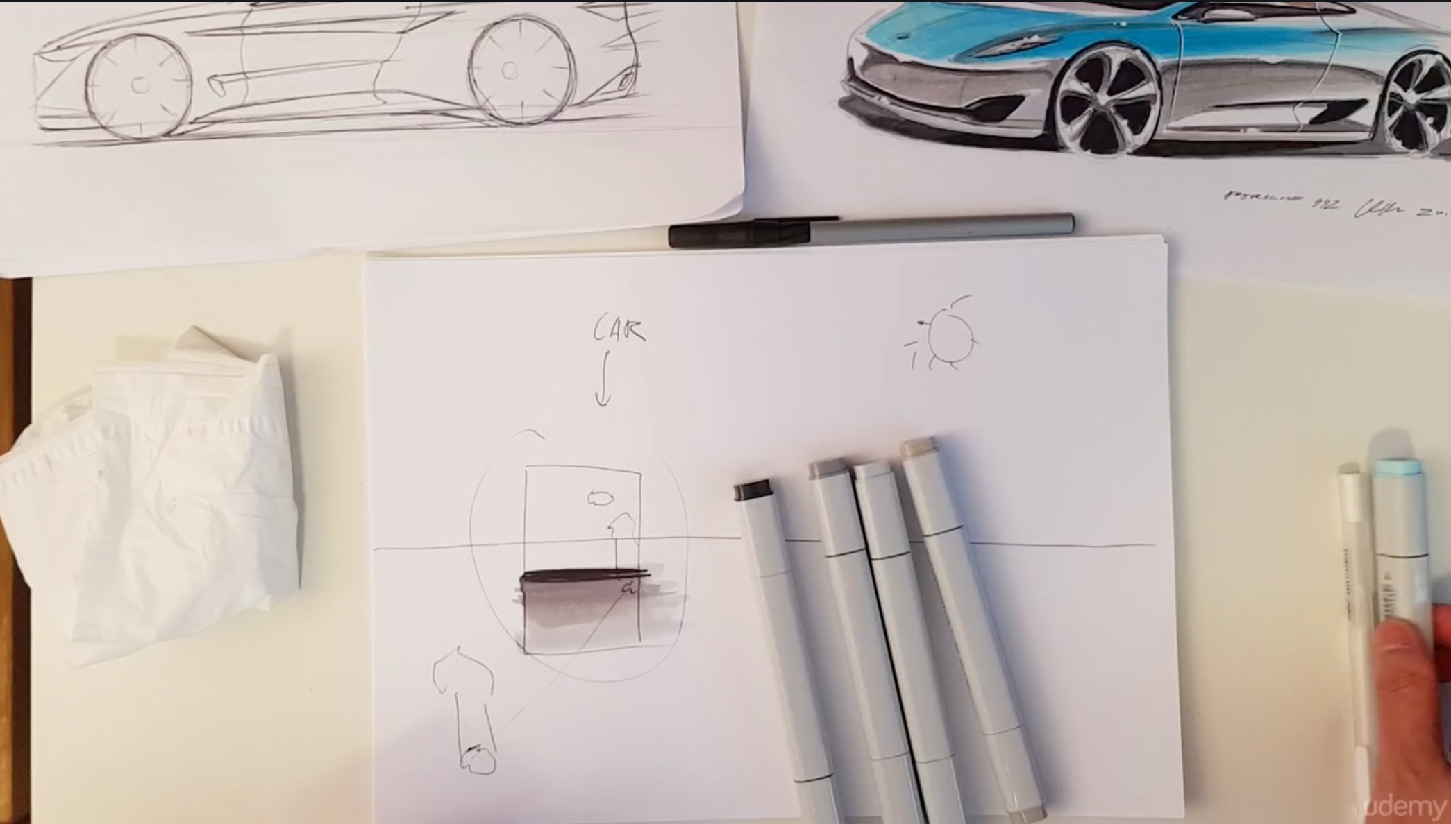 2090x1188 How To Sketch, Draw, Design Cars Like A Pro Marker Renders Udemy - Sketch Like A Pro