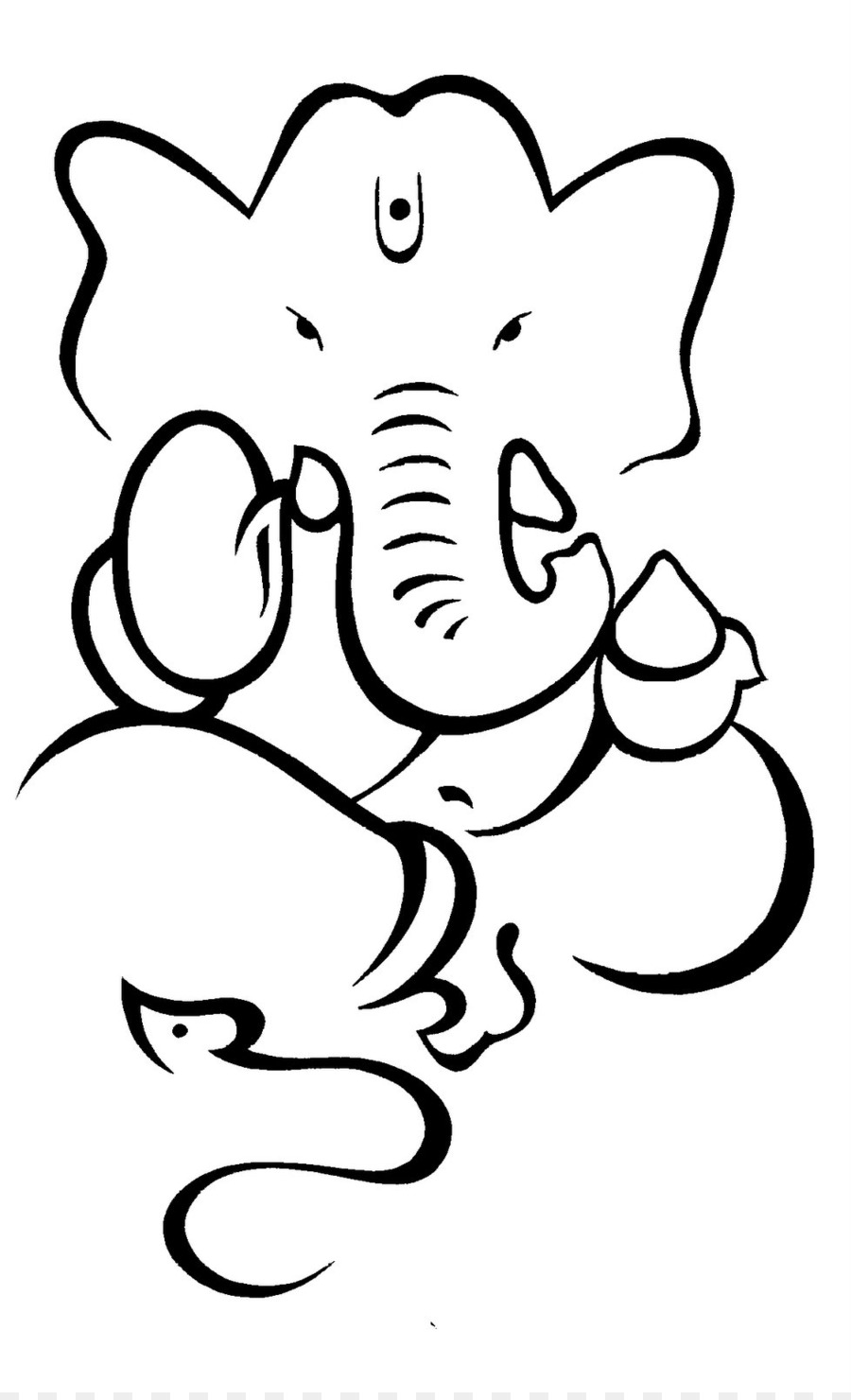 900x1480 Ganesha Drawing Sketch - Sketch Line Art