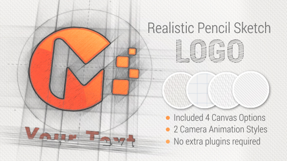 590x332 Pencil Sketch Logo By Guna2d Videohive - Sketch Logo