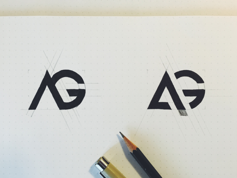 800x600 Ag Logo Sketch By Maxime - Sketch Logo