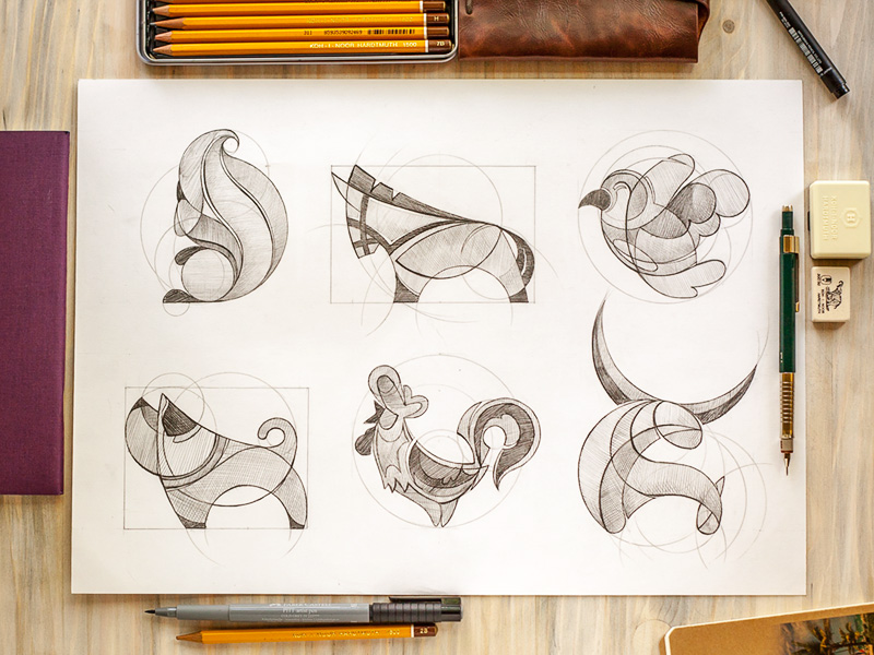 800x600 Animal Logo Sketches By Inkration - Sketch Logo