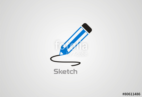 500x342 Write Logo Sketching Icon Vector Stock Image And Royalty Free - Sketch Logo Vector