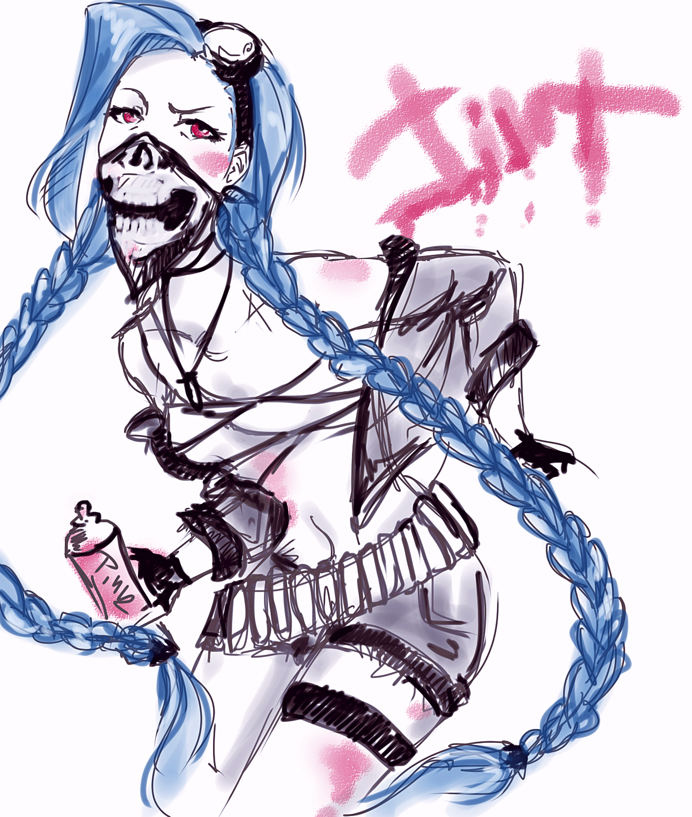 1345x1587 Vandal Jinx Skin Sketch (Lol) - Sketch Lol
