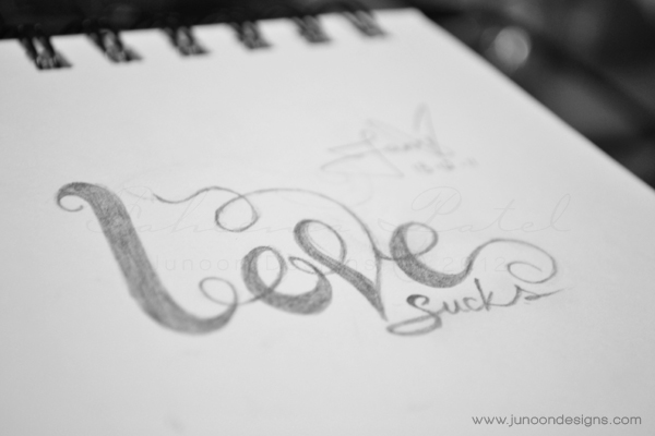 600x400 Lettering Sketches On Behance - Sketch Love Quotes