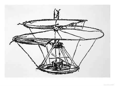 473x355 Leonardo Da Vinci Sketch Of A Flying Machine Giclee Print - Sketch Machine