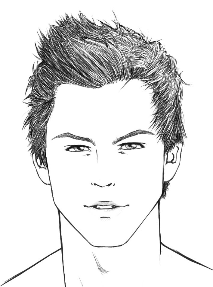 708x951 How To Draw Hair Male Sharenoesis - Sketch Male