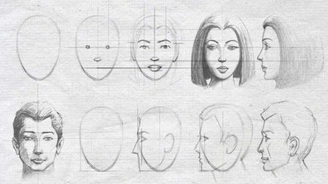 480x270 Drawing Amp Shading Beautiful Male And Female Face Easy Steps Udemy - Sketch Male