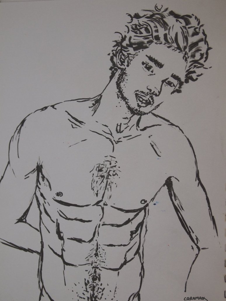 774x1032 Pen Sketch Male Model By Caramax Art - Sketch Man Deviantart
