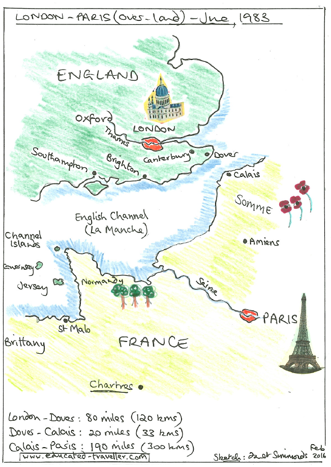 651x919 Sketch Map Chartres Paris London The Educated Traveller - Sketch Map