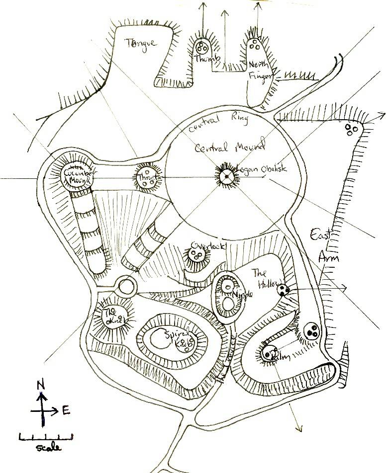 780x952 The Green Dragon Mounds - Sketch Map