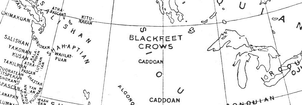 1000x350 North Amp Central America Sketch Map Showing Distribution Of Races 1900 - Sketch Map Of North America