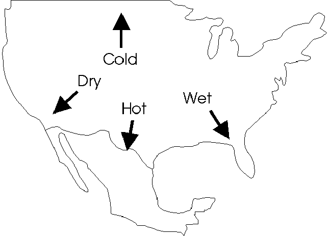 647x463 A Sketch Map To Reveal Trends In Climatic Variables In North - Sketch Map Of North America