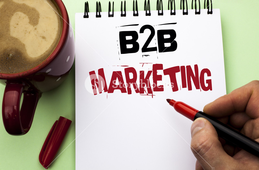 1000x657 Word Writing Text B2b Marketing. Business Concept For Business To - Sketch Marker Commercial