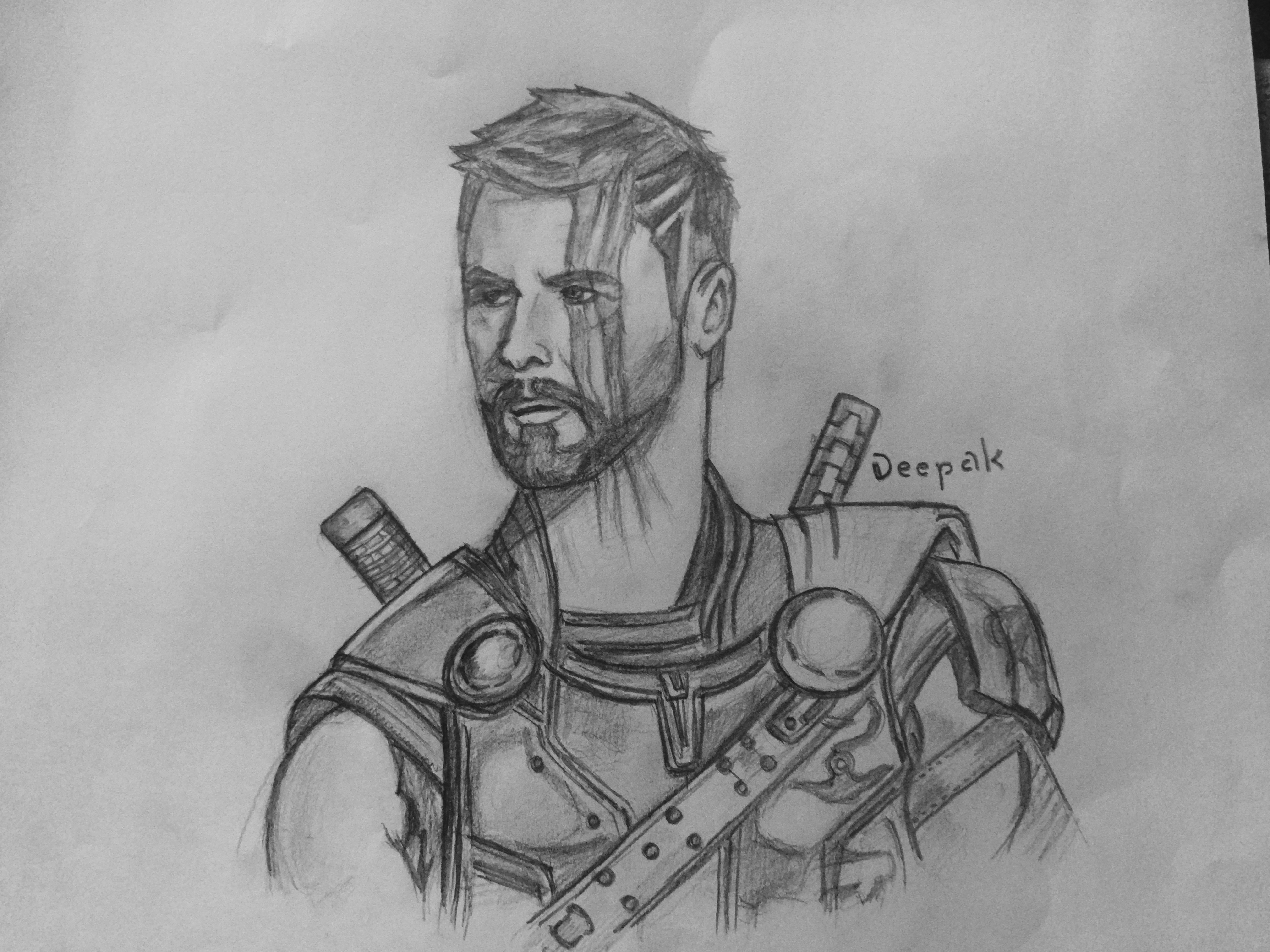 5312x3984 Thor Sketch By Me Steemit - Sketch Me